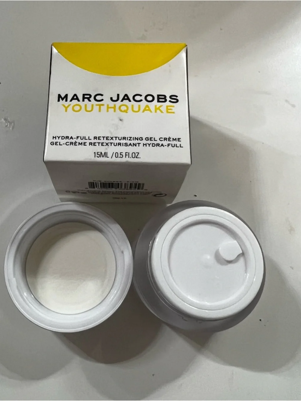 Marc Jacobs White & Yellow Youthquake Gel Crème Box